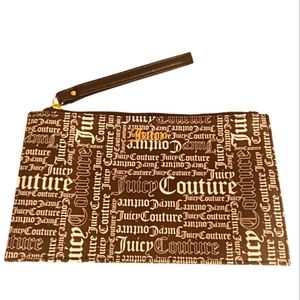 Juicy Couture black white logo wristlet new without tags